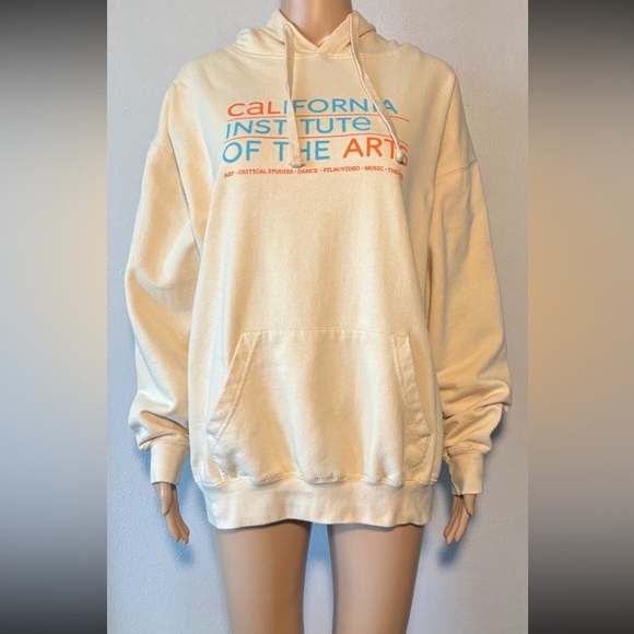 Zuni Sweaters - Zuni Women's Sweatshirt Size L Graphic Print Kangaroo Pocket Hooded Cotton Blend